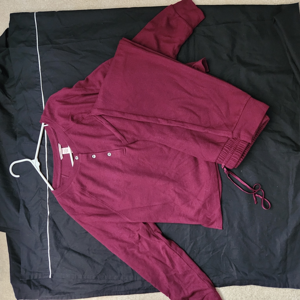 Victoria's Secret Burgundy Pajama Set